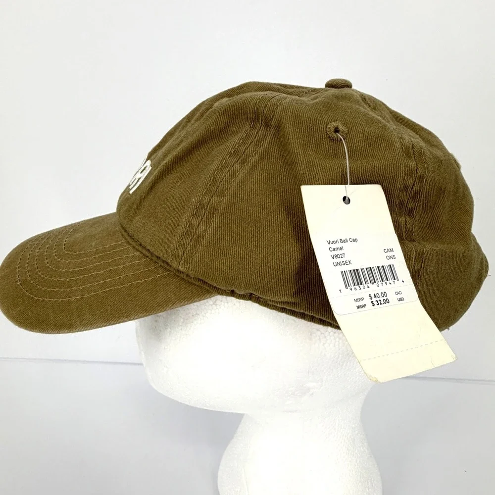 Vuori Ball Cap Camel Tan Unisex One Size Adjustable Cotton Hat NWT